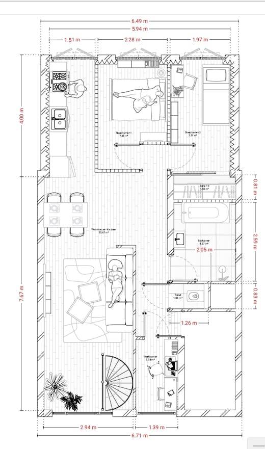 88 m&sup2; Ferienwohnung