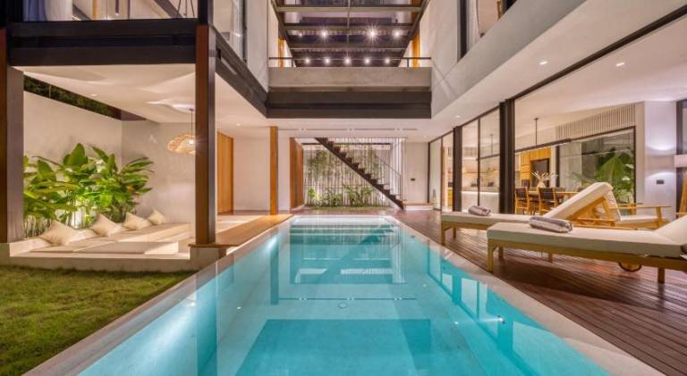 Villa with terrace, private pool & yard in Canggu