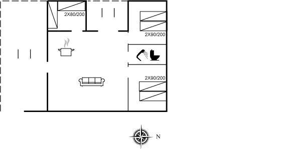 72 m&sup2; Ferienhaus 3 Schlafzimmer 6 G&auml;ste