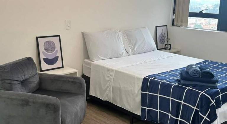 Apartment with yard, sauna & private pool in Barueri