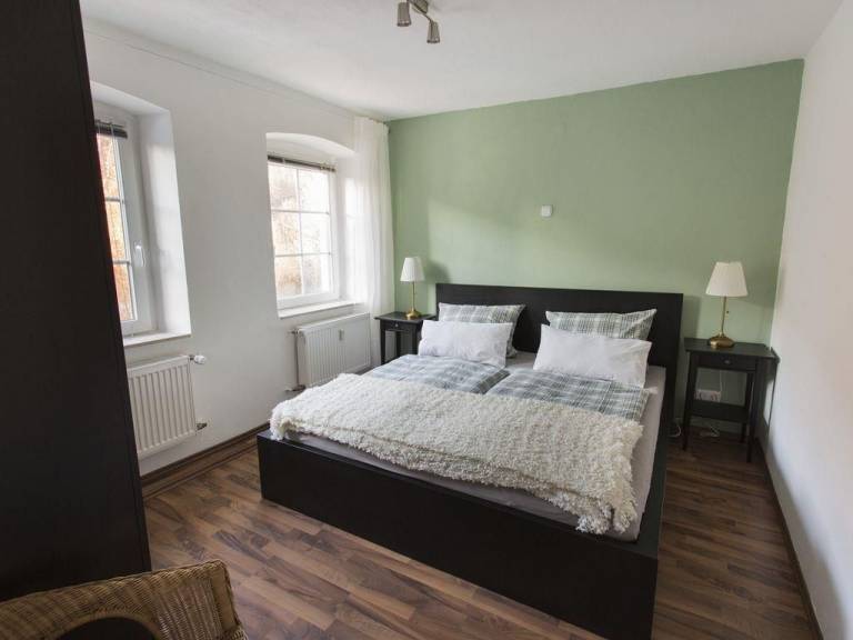 Am Mühlenbach 6 Bett Ferienwohnung Bad WC