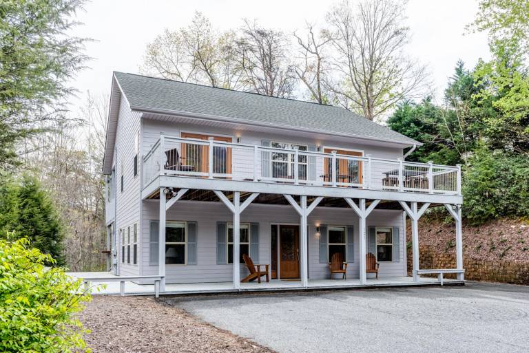 Fully equipped vacation home with heated pool & hot tub | Pet-friendly in Lake Lure, NC