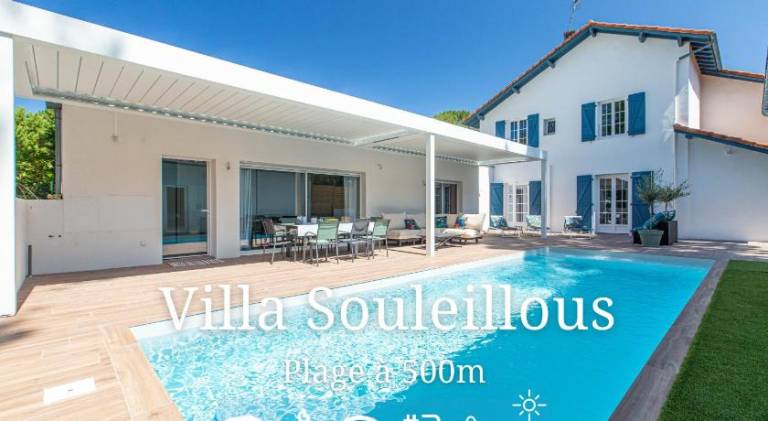 Villa with barbecue, patio & private pool in Soorts-Hossegor