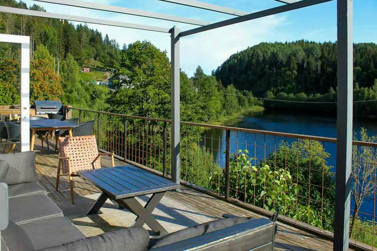 Ferienhaus mit Hund in Porsgrunn, Norwegen fuer max. 9 Personen