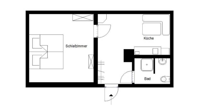 36 m&sup2; Ferienwohnung