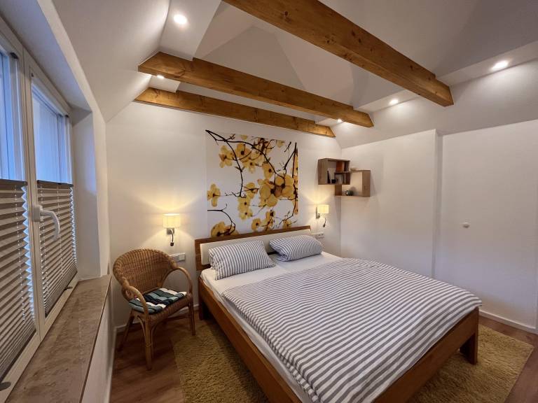 Ferienhaus mit Grill, Sauna und Garten | Gartenblick