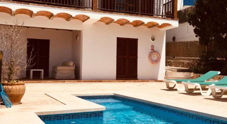 Villa with patio, yard & private pool in Santanyi