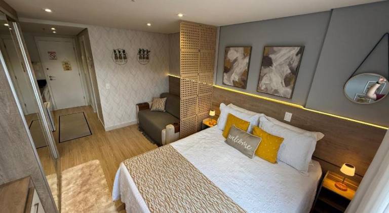 Serviced apartment with sauna, yard & jacuzzi in Petrópolis