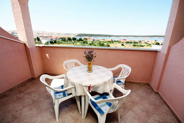 Two bedroom apartment with terrace and sea view Barbat, Rab (A-5070-a) in Rab