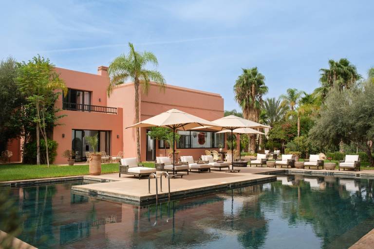 Villa with yard, terrace & pool in Marrakech