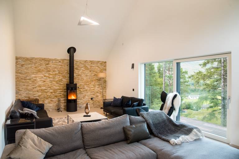 An Caisteal Lodge with cascading waterfall view — photo 2