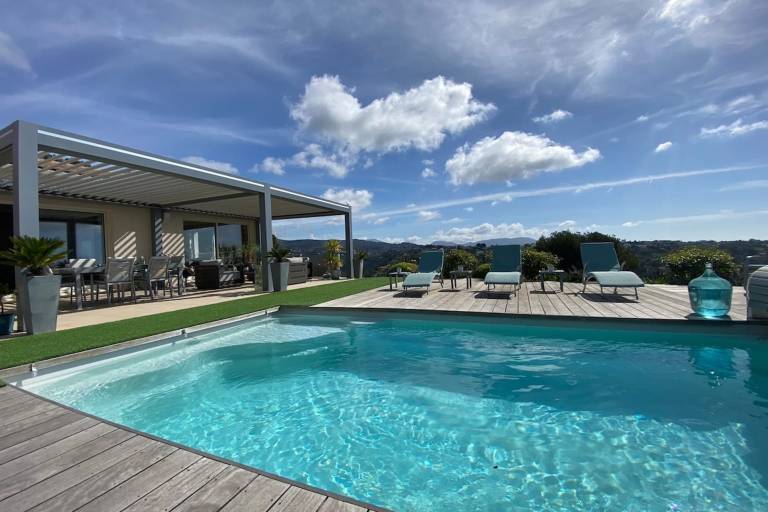 Superb modern villa sea view pool