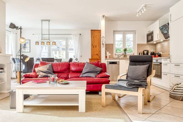 Ferienhaus mit Hund inPrerow, Ostseebad Prerow - Ferienwohnung Buchentraum 1/4  f&uuml;r max. 5 Personen