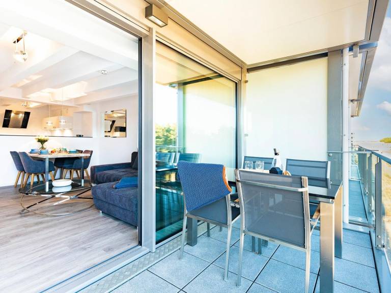 FeWo Pontos: 97 m² Ferienwohnung auf 2 Etagen mit Balkon, Meerblick & Sauna — photo 5