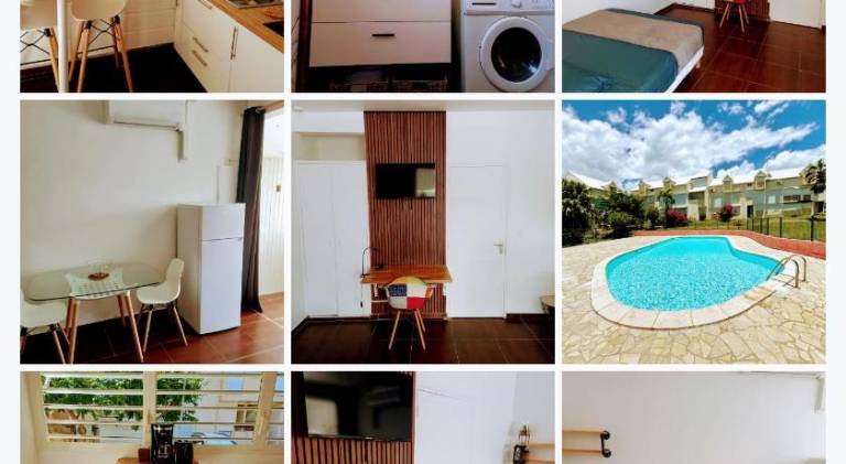 Holiday apartment with yard & pool in Le Gosier