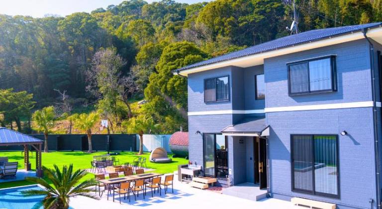 Villa with sauna, private pool & jacuzzi | Suitable for remote work | Dogs allowed in Fukuoka