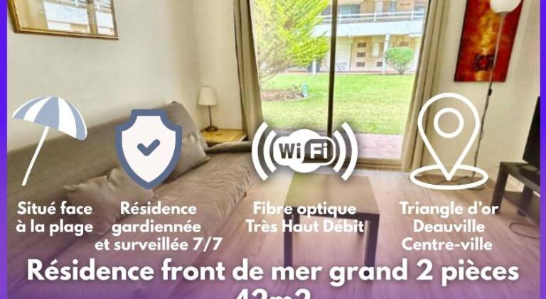 Wonderful rental apartment with patio, garden & barbecue | Next to the beach | Pets allowed in Touques