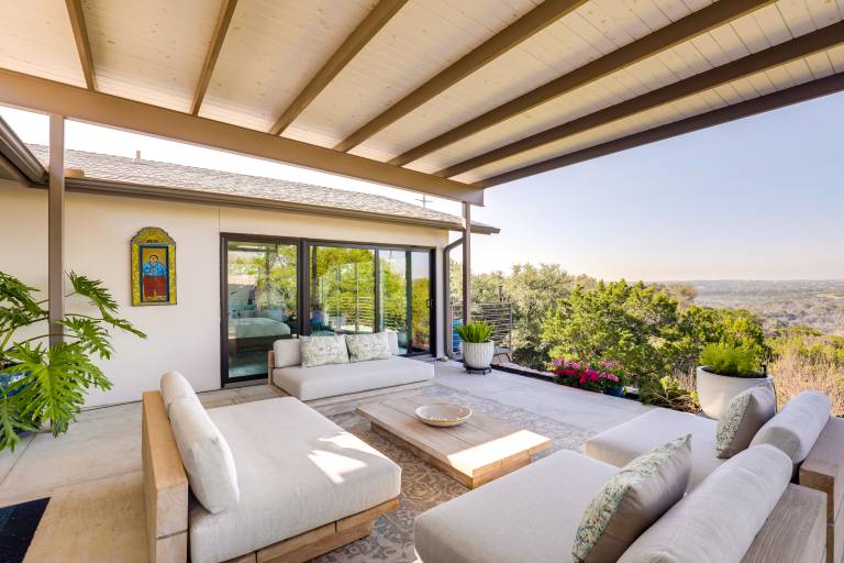 Luxe Mid Century Austin Home w Canyon Views