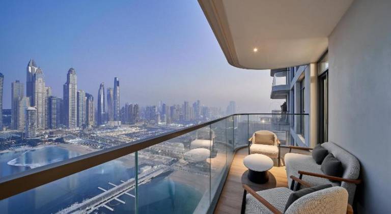 2BR Beachfront Apt with Stunning Dubai Marina View in Abu Dhabi