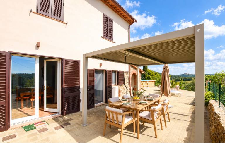 Maisonettewohnung mit Garten, Grill und privatem Pool | Panoramablick