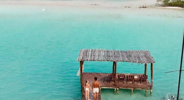 Holiday apartment with patio & garden in Bacalar