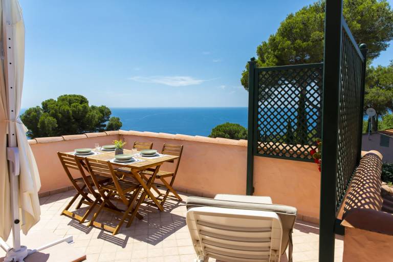 Portion of cottage with sea view terrace