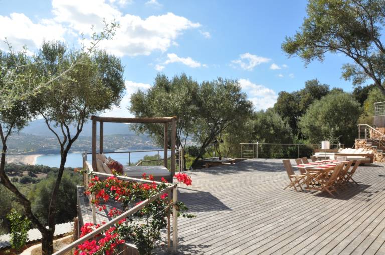 Villa with terrace, garden & private pool | Beach view in Propriano