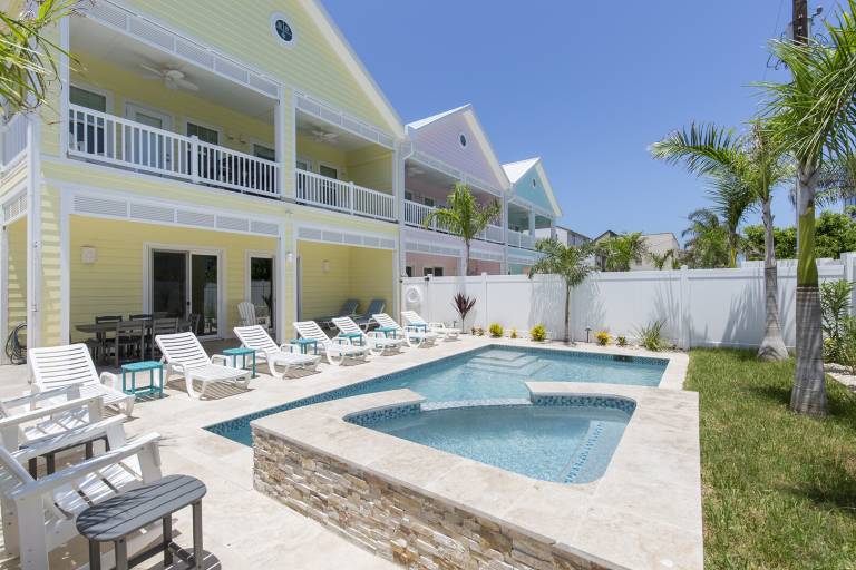 Family-oriented charming vacation home with garden & private pool | Close to the beach | Dogs allowed in South Padre Island, TX