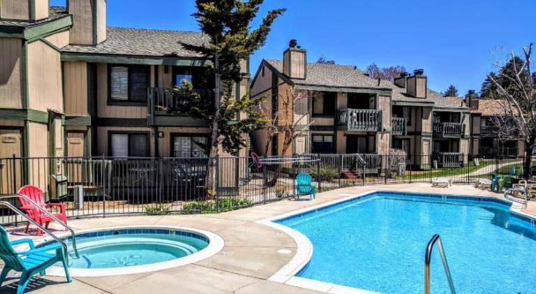 Fully equipped nice vacation home with hot tub, heated pool & patio | Pets are welcome in Big Bear Lake, CA