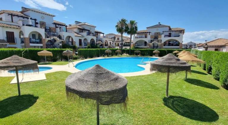 Rental apartment with patio, heated pool & garden in Vera
