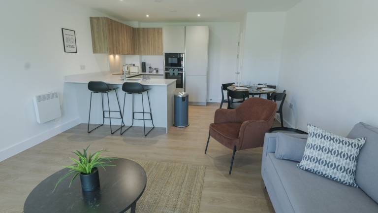 Luxury Manchester Apartment Blue