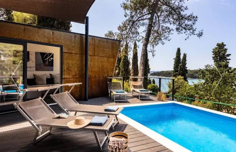 Vacation home with grill, patio & private pool in Rovinj