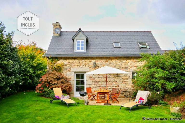 Ferienhaus in Quéménéven, Plonévez-Porzay f&uuml;r max. 2 Personen am Atlantik