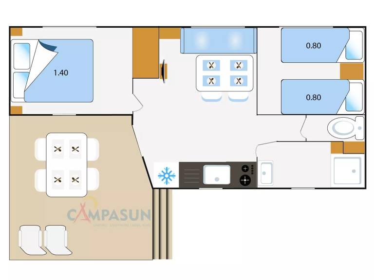 Mobile home with terrace & jacuzzi — photo 5