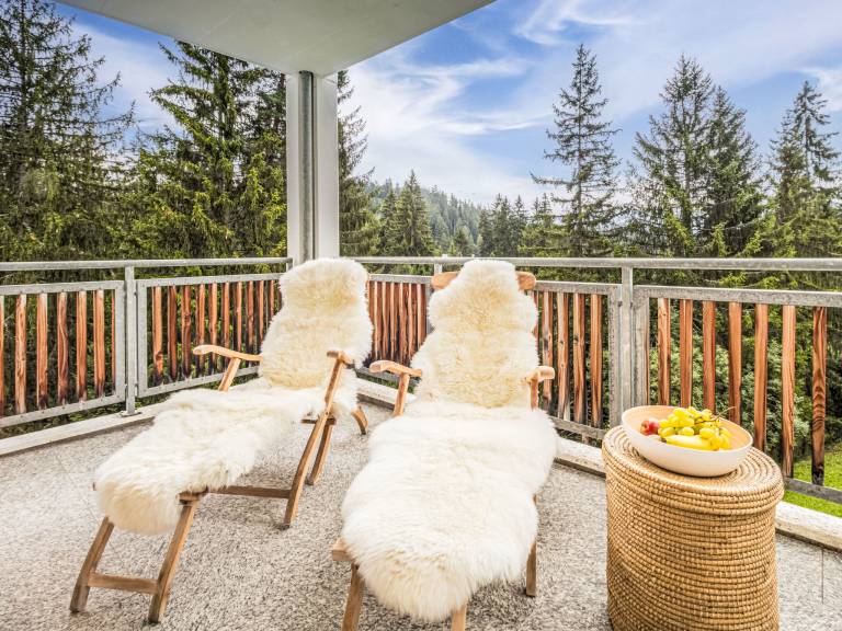 Ferienwohnung mit Hund in Laax, Salums für max. 4 Personen Ferienwohnung mit Hund in Laax, Salums für max. 4 Personen
