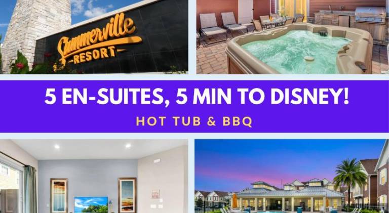 5 BR 6 BA Luxury Villa 5 min to Disneyworld Hot Tub & BBQ 112 in Kissimmee, FL