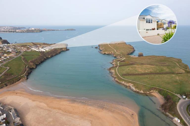 Cottage with patio & garden | Water view in Newquay
