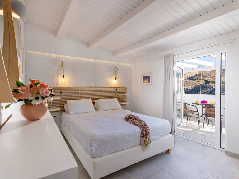 Mit Doppelbett und einer Dachterrasse