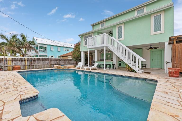 Vacation home with private pool & yard in South Padre Island, TX