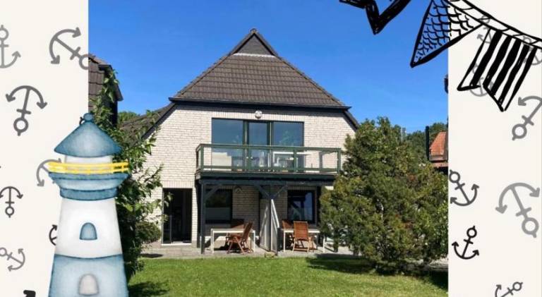 House with yard, BBQ & terrace in Breege