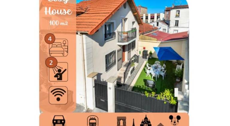 Vacation home with 4 rooms for 10 persons in Pantin