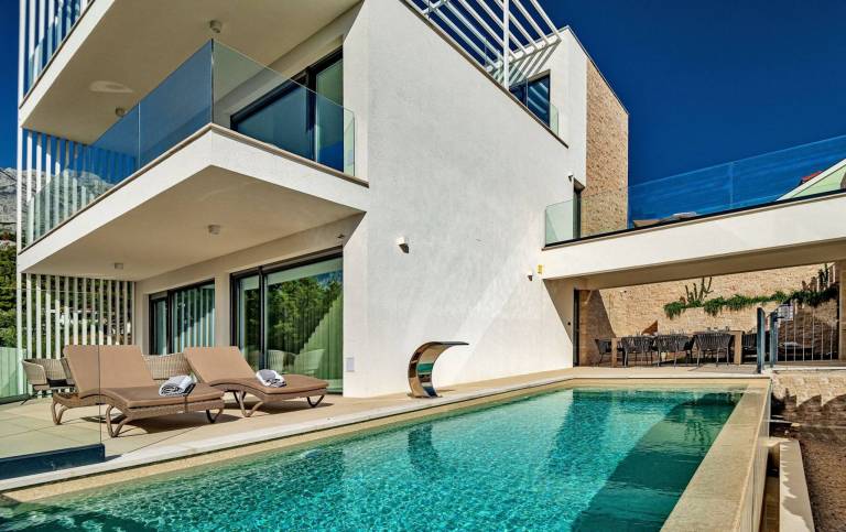 Luxury Villa Delight II – Promajna, Heated Pool in Baska Voda