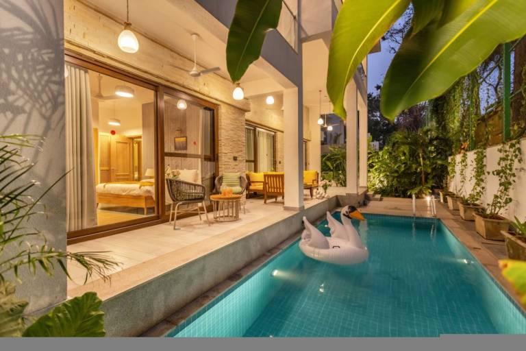 Casa Gola in Anjuna with 3 bedrooms and 3 bathrooms