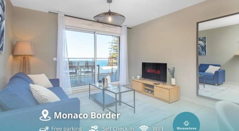 Luxueux appartement - Vue mer - Parking prive - BP in Roquebrune-Cap-Martin