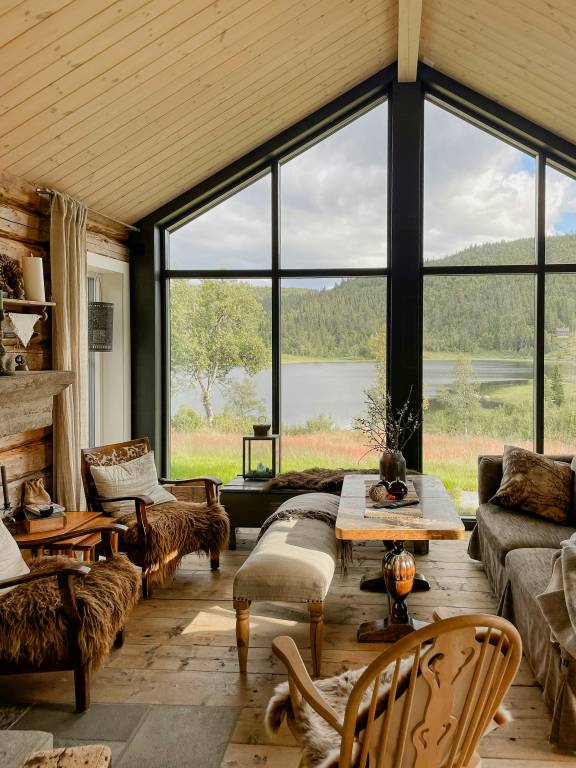 Ferienhaus mit Hund in Sør-Aurdal, Norwegen fuer max. 10 Personen