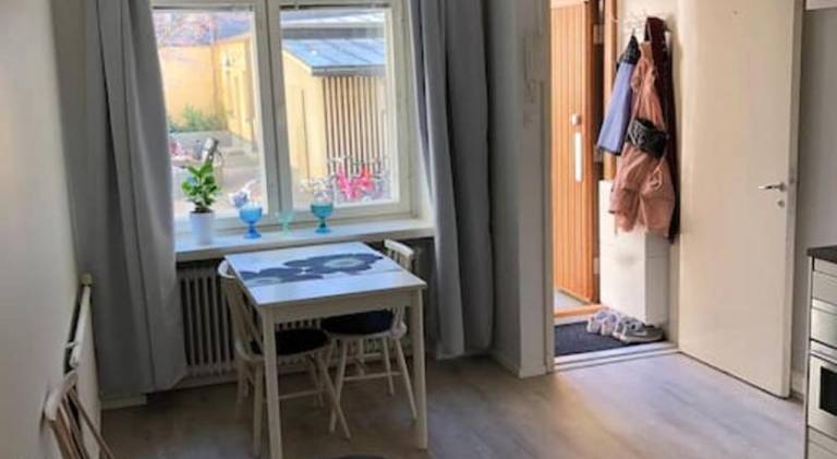 Modern city studio with own patio in Helsinki