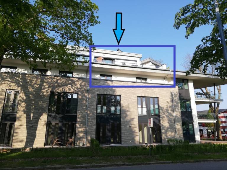 Ferienwohnung im Hafen Lauterbach mit Dachterrasse