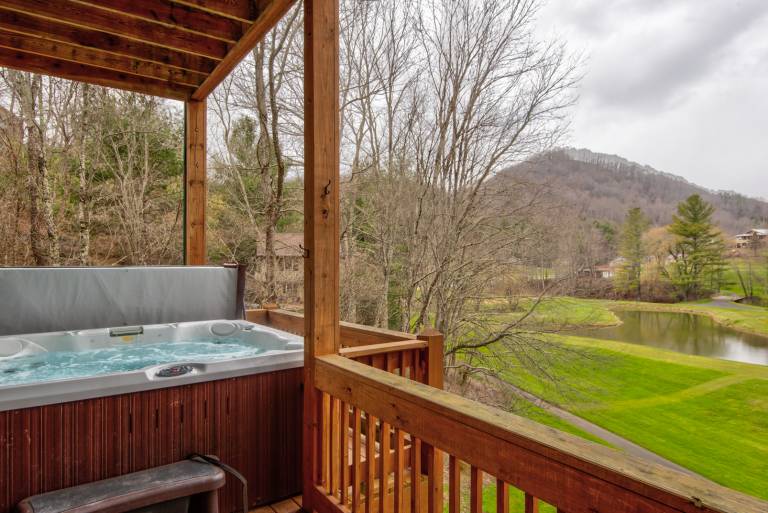 A Happy Roost Rustic cabin near Boone with hot tub gas fireplace — photo 5