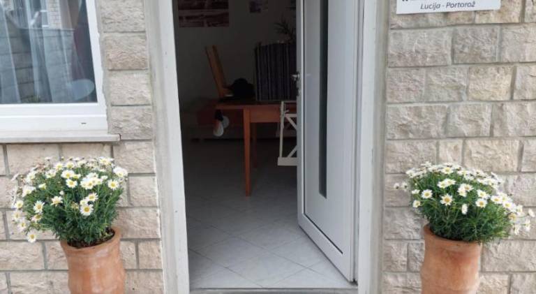 Holiday apartment with yard & terrace in Piran