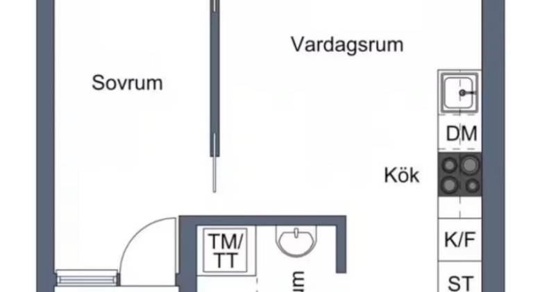 Apartment with 1 room for 3 persons — photo 4